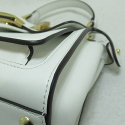 FENDI Peekaboo Mini Shoulder Bag White leather 8BN244