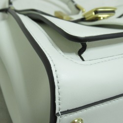 FENDI Peekaboo Mini Shoulder Bag White leather 8BN244