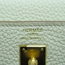 HERMES Kelly 25 mushroom handbag White mushroom Togo leather leather