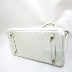 HERMES Birkin 30 handbag White Togo leather leather