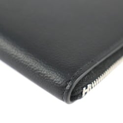 HERMES Strap GM Pouch Evercolor Black L-shaped Smartphone Case Z Engraved
