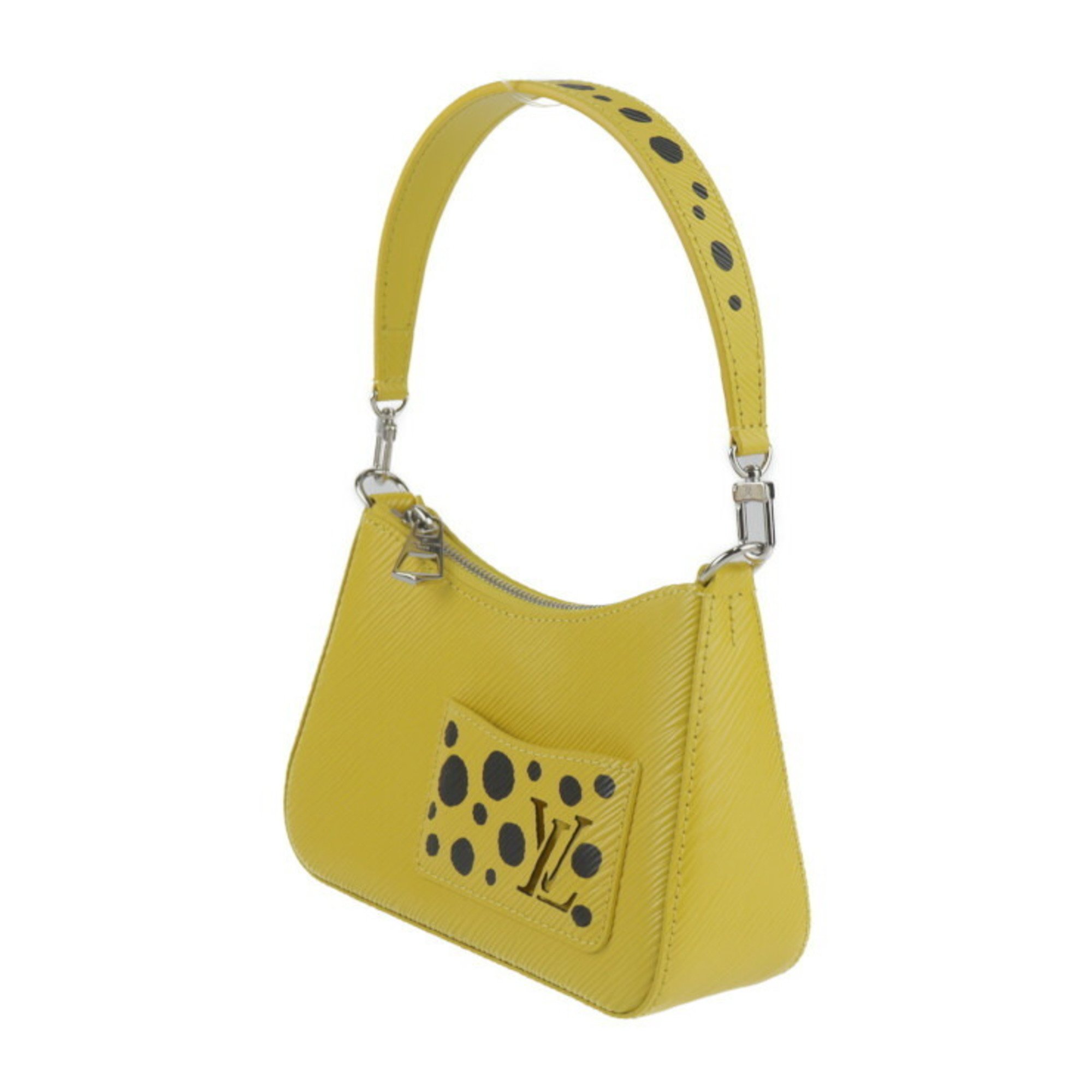 LOUIS VUITTON LVxYK Marerini Yayoi Kusama Collaboration Handbag M21702 Epi Leather Jaune Black Shoulder Bag