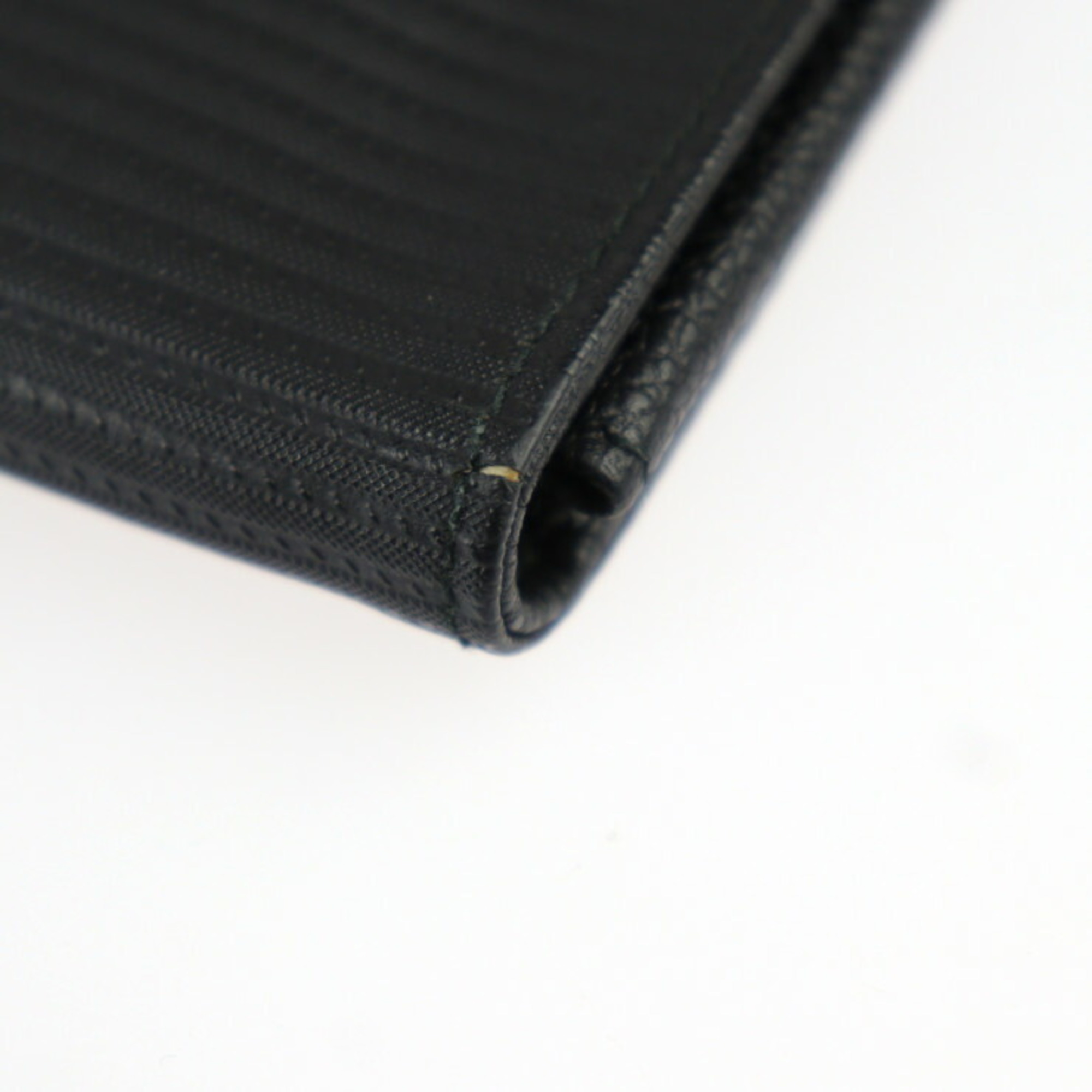 BVLGARI Bvlgari Millerige Long Wallet 25550 PVC Leather Black Bifold