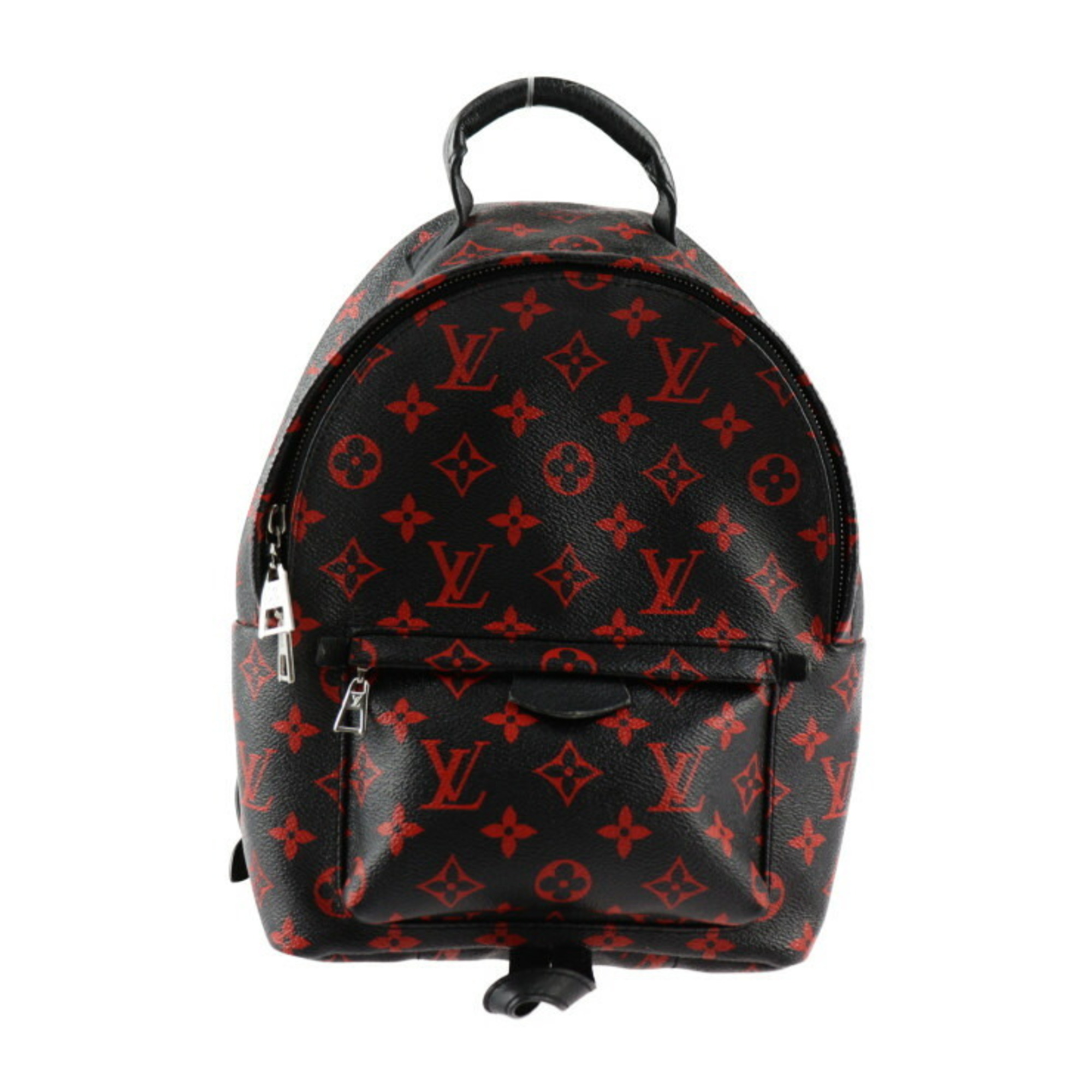 LOUIS VUITTON Louis Vuitton Palm Springs PM Backpack Rucksack/Daypack M41458 Monogram Canvas Anfleur Rouge Black x Red