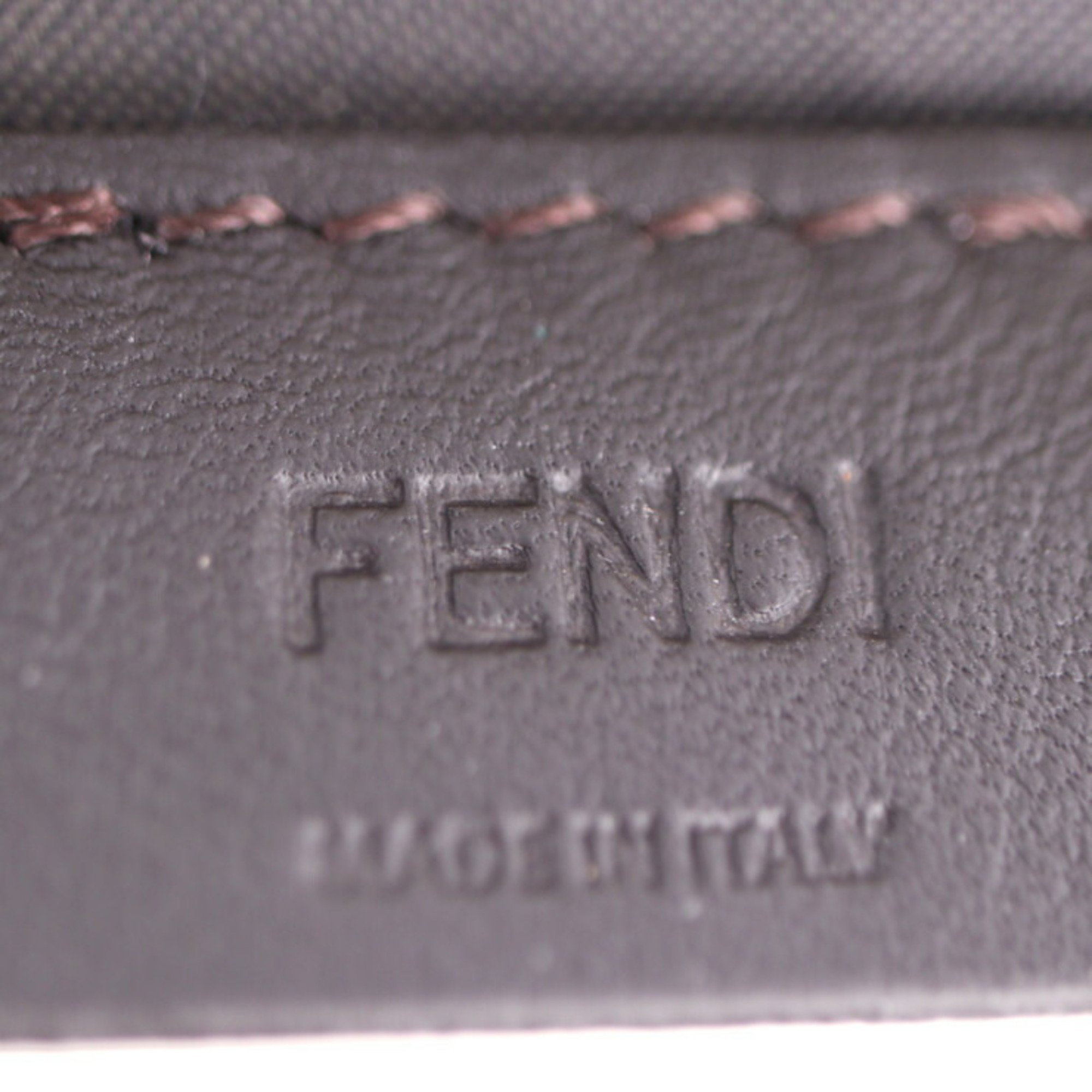 FENDI Phone Pouch Orlock Shoulder Bag 7AS131 Calf Leather Beige Mobile Case Pochette Smartphone