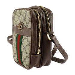 GUCCI Gucci Ophidia Pochette Shoulder Bag 546595 GG Supreme Canvas Leather Beige Brown Sherry Line