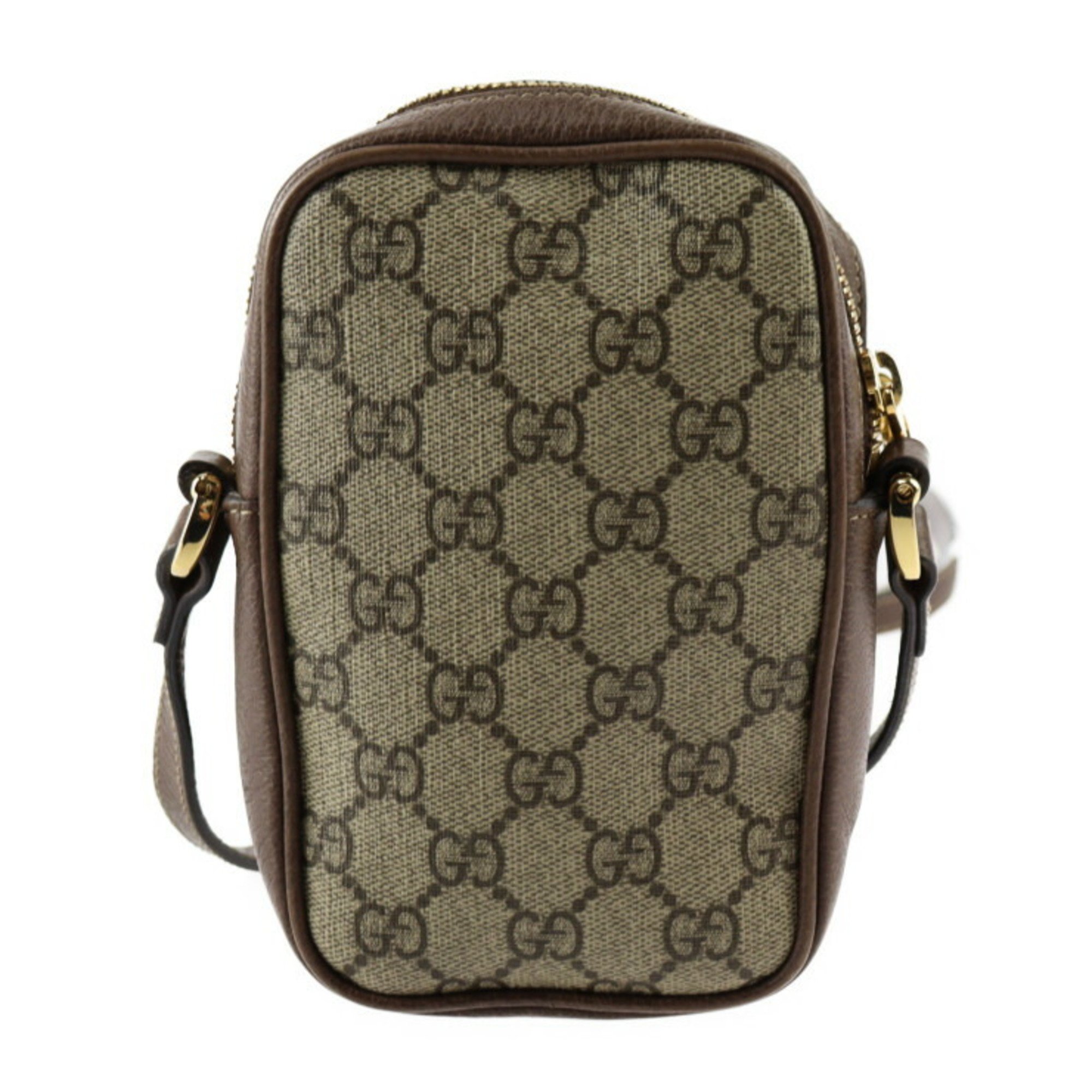 GUCCI Gucci Ophidia Pochette Shoulder Bag 546595 GG Supreme Canvas Leather Beige Brown Sherry Line