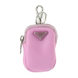 PRADA Prada Tessuto Pocket Keychain 1TT119 Nylon PRIMULA Pink Pouch Bag Charm Keyring Triangle