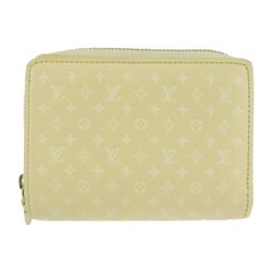 LOUIS VUITTON Louis Vuitton Portefeuille Lou Nanogram Bi-fold Wallet M82288 Calf Leather Jaune Round