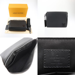 LOUIS VUITTON Takeoff LV Aerogram Shoulder Bag M57080 Calf Grain Leather Black Vuitton