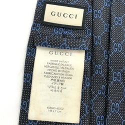 GUCCI Silk Tie Black Blue Gucci