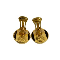 CELINE Triomphe Motif Metal Earrings Women's Gold 65931