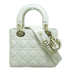 Dior Lady Dior Shoulder Bag White Lambskin (sheep leather) M105380LAV