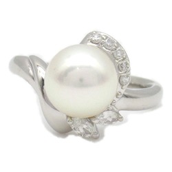 JEWELRY Pearl diamond ring Ring White Clear Pt900Platinum Pearl White Clear