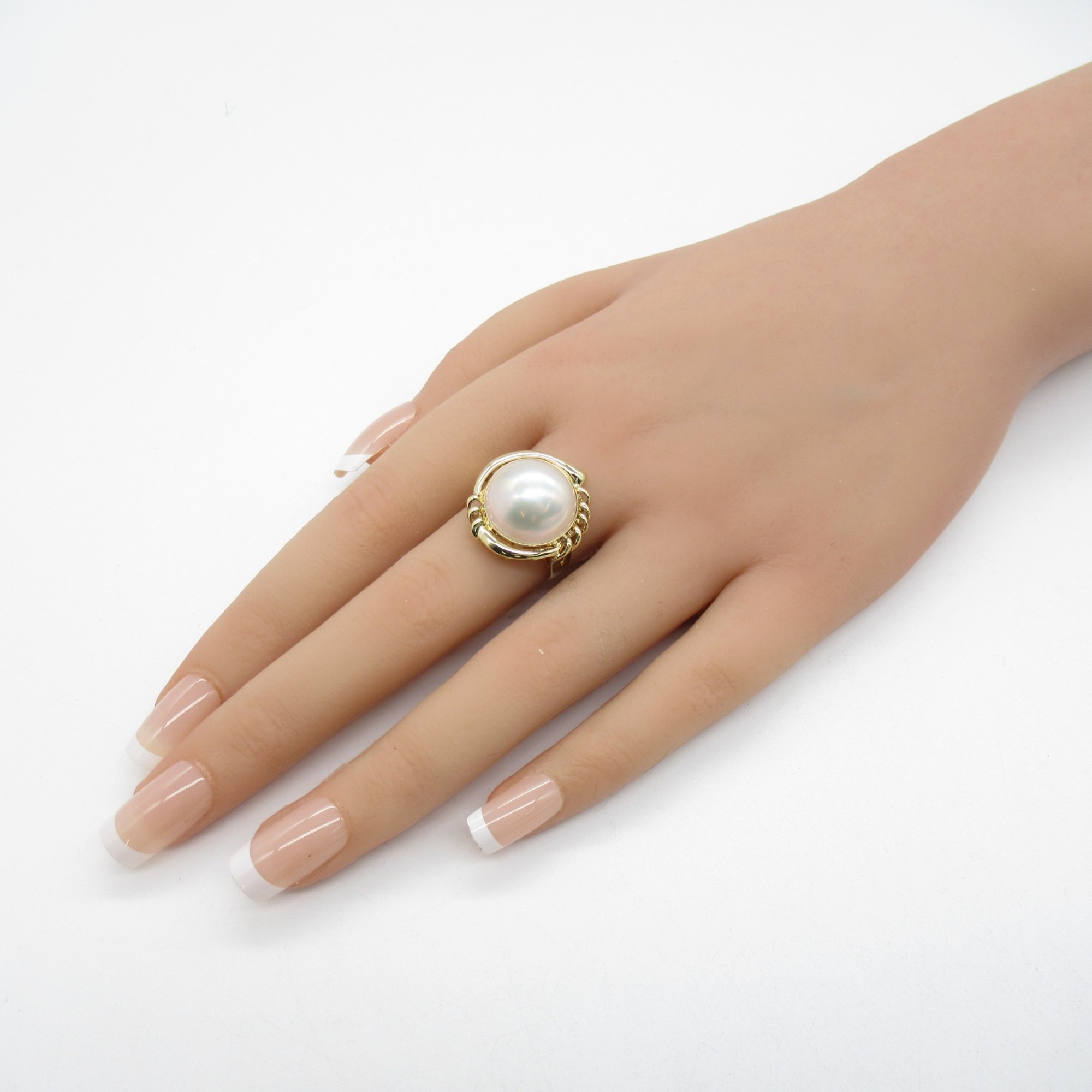 JEWELRY Pearl ring Ring White  K18 (Yellow Gold) Pearl White