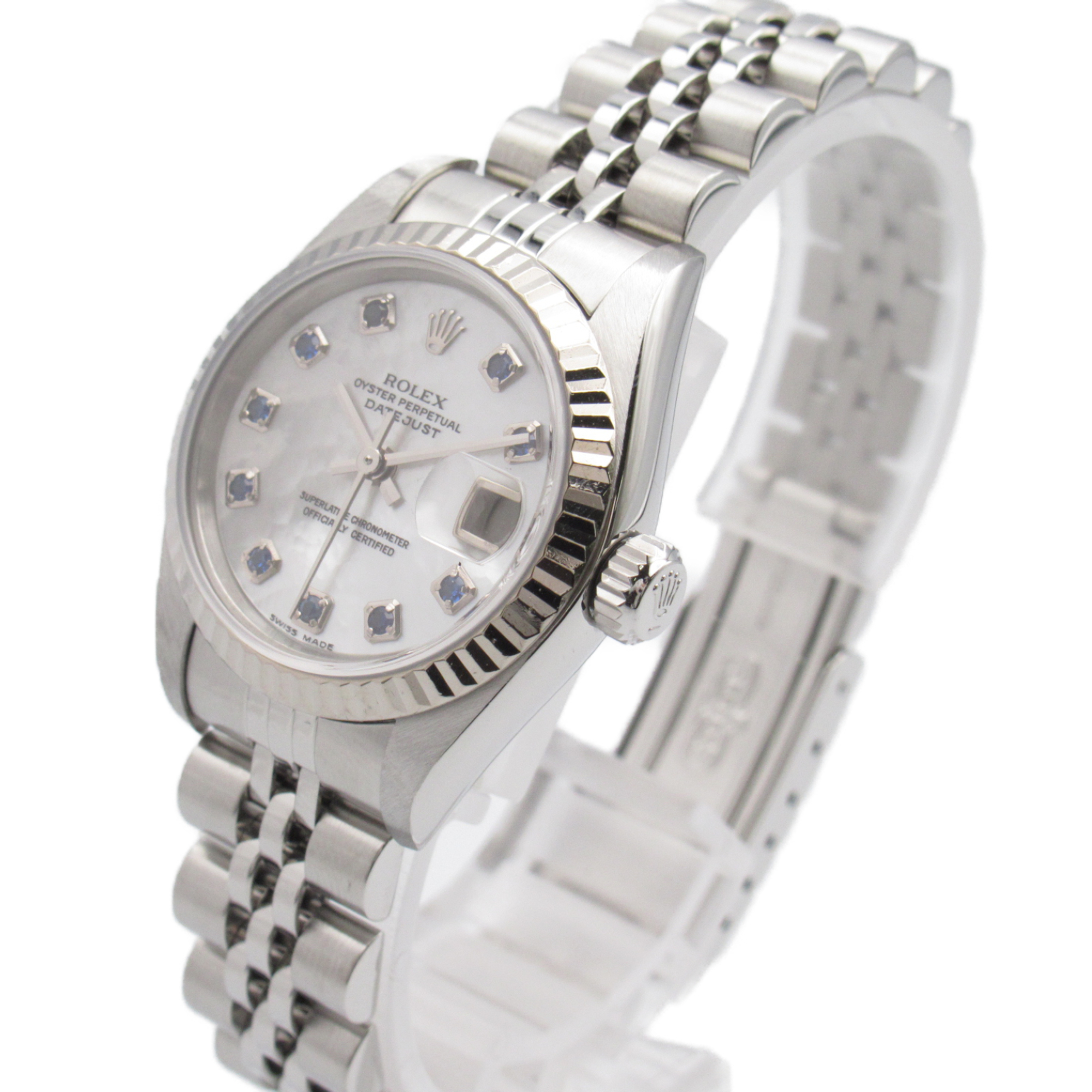 ROLEX Datejust 10P Sapphire F number Wrist Watch 79174NGS Mechanical Automatic White WH shell K18WG(WhiteGold) Stai 79174NGS