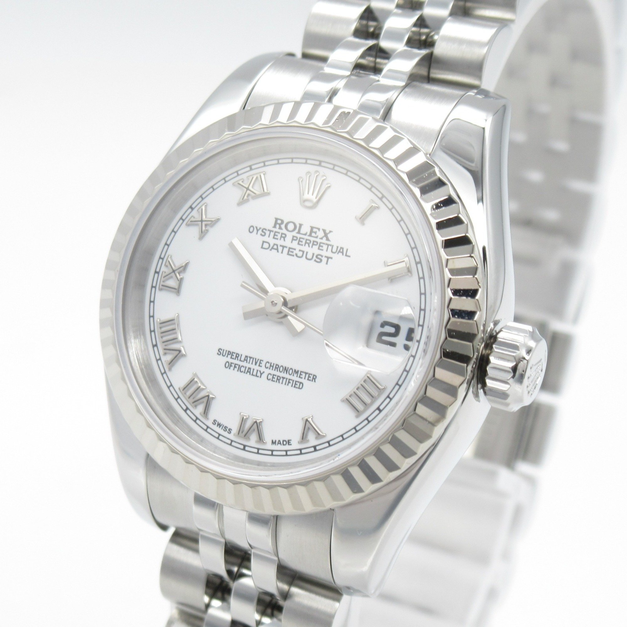 ROLEX Datejust D No. Wrist Watch watch Wrist Watch 179174 Mechanical Automatic White WH/RO K18WG(WhiteGold) Stainle 179174