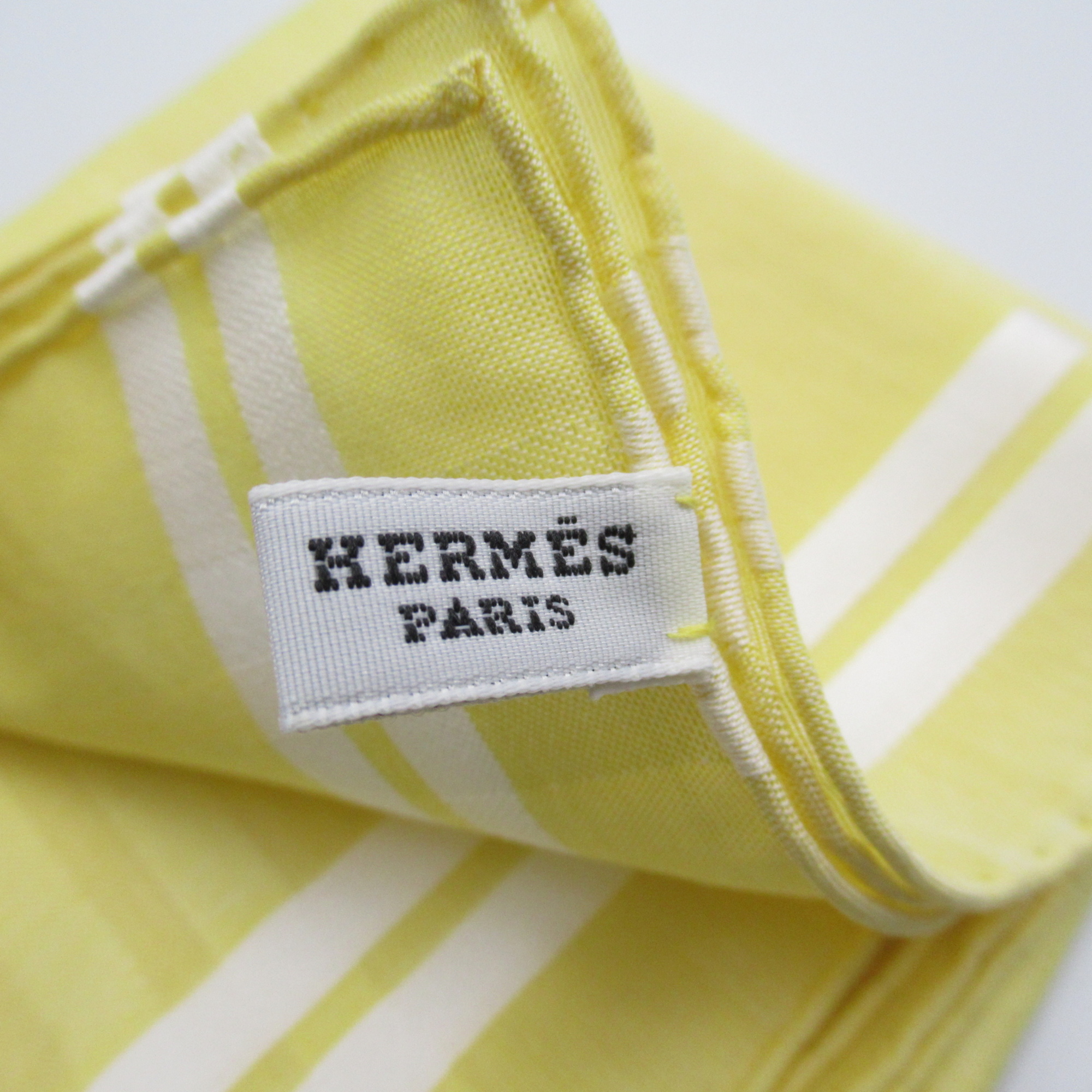 HERMES handkerchief Yellow cotton