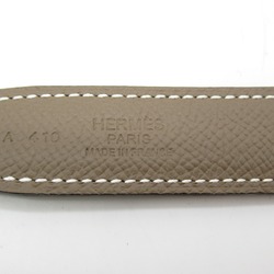 HERMES Belt with lemon pouch Yellow Brown Black Etoupe Grey leather