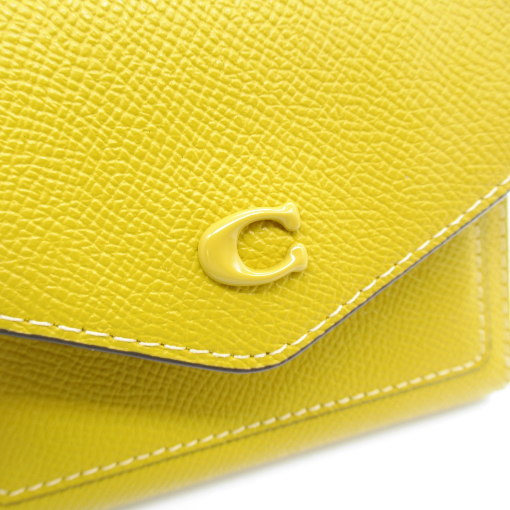 COACH Two fold wallet Yellow leather CH808B4EBV