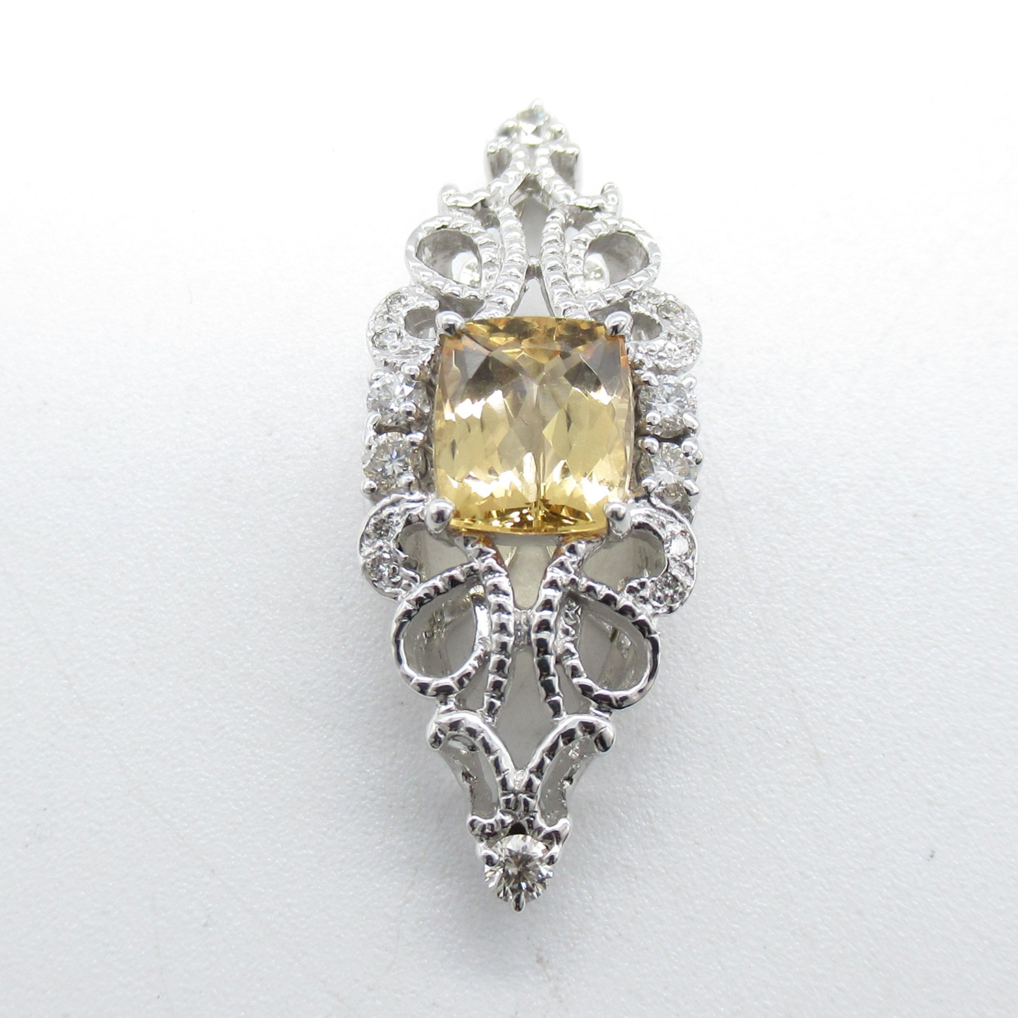 JEWELRY topaz diamond top Pendant top Yellow  K18WG(WhiteGold) Topaz / Diamond Yellow
