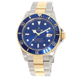 Rolex 16613 Submariner Blue Dial Watch Stainless Steel SSxK18YG Men's ROLEX