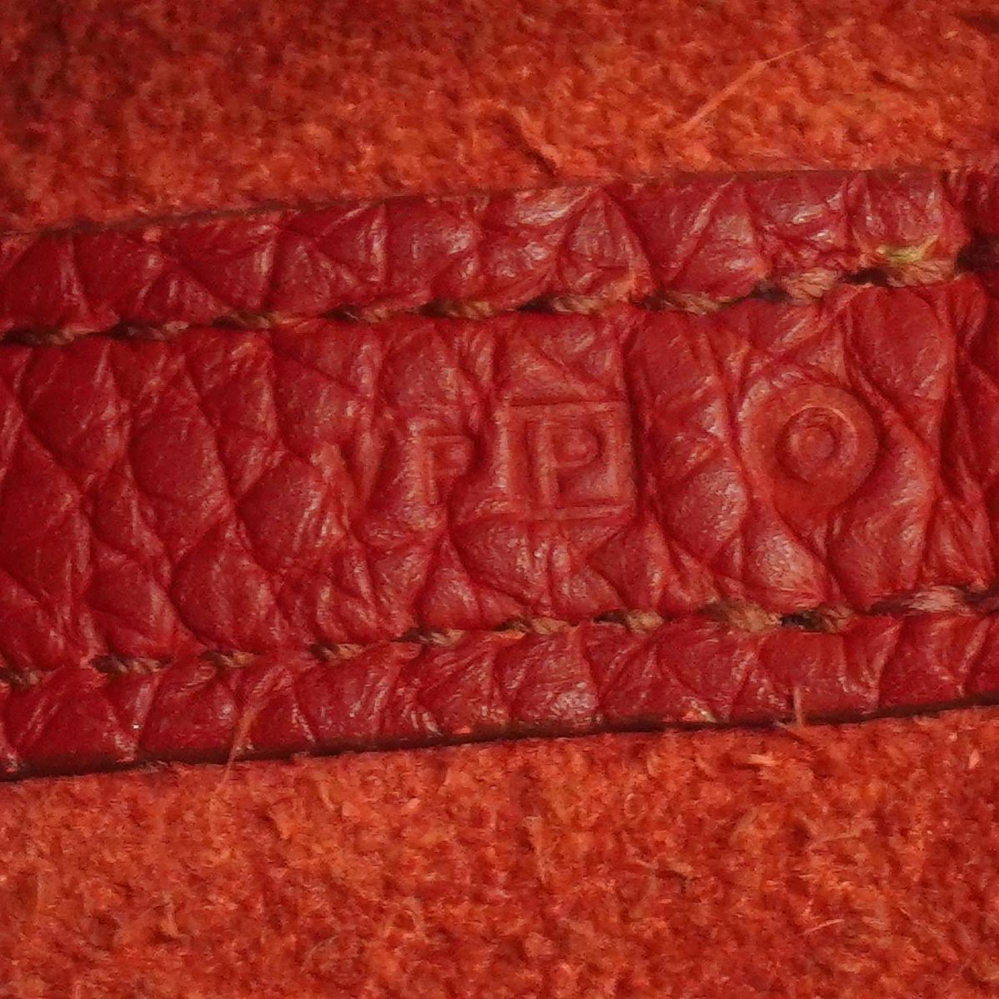 Hermes Handbag Picotan Lock PM □P Engraved Taurillon Clemence Rouge Cazac Ladies