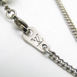 Louis Vuitton Collier Charms M63641 Pendant Necklace Metal,Monogram Eclipse Men,Women Silver