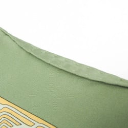 Hermes Carre90 LES LEJENDES DE LARBRE Women's Silk Scarf Green,Multi-color