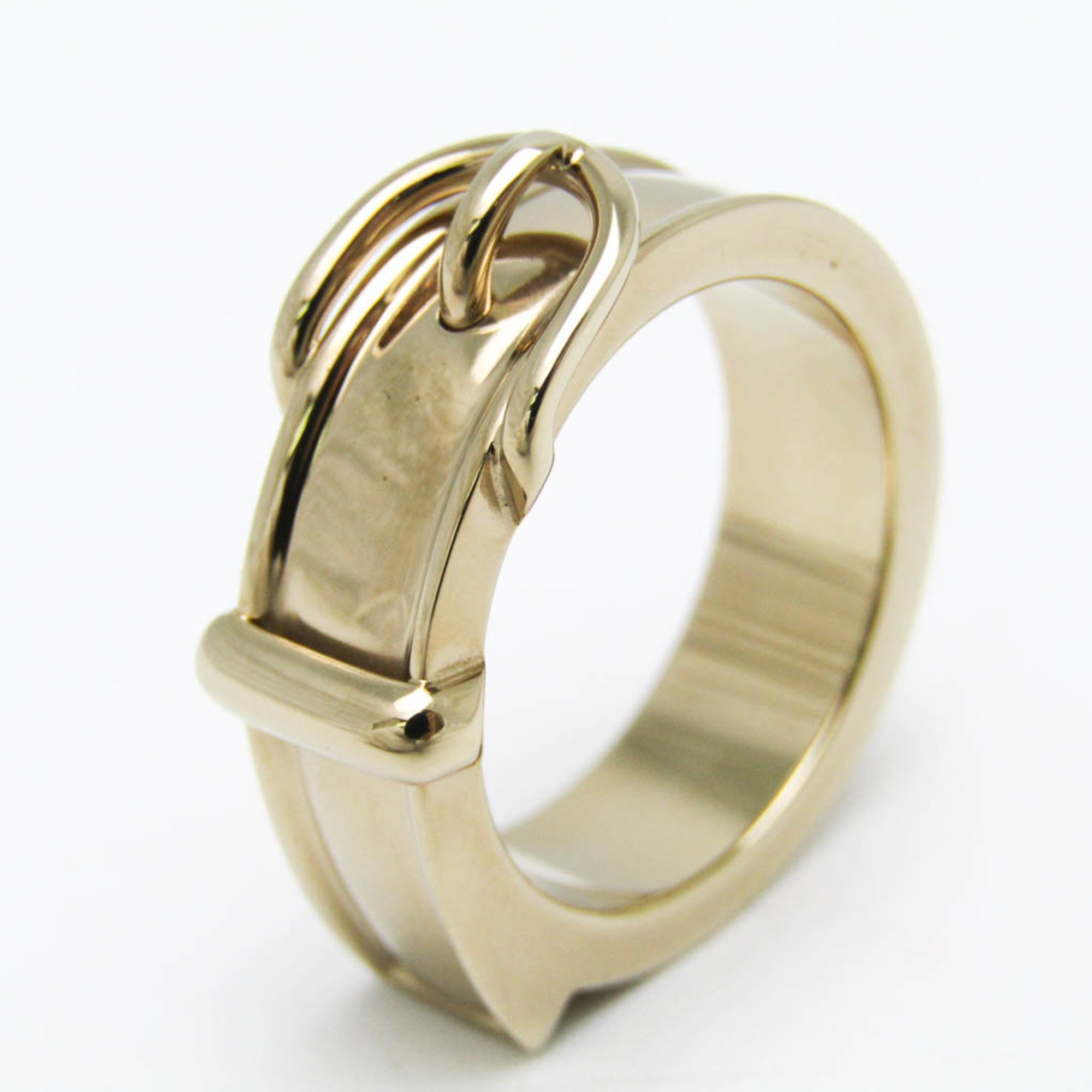 Hermes Metal Scarf Ring Gold Belt motif