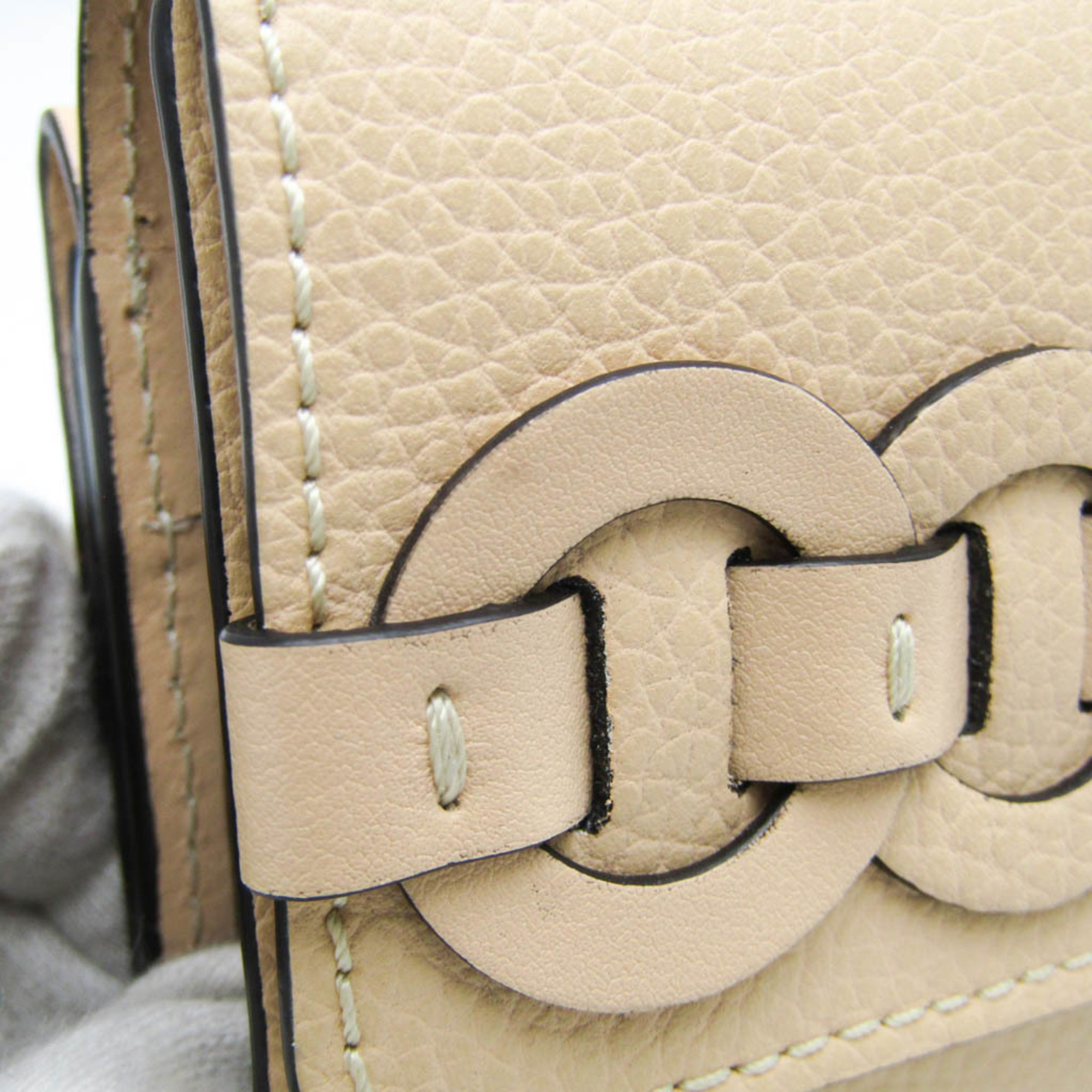 Chloé Darryl CHC21UP117E04 Women's Leather Wallet (tri-fold) Light Beige
