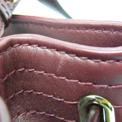 Salvatore Ferragamo Gancini AB-21 C464 Women's Leather Handbag,Shoulder Bag Bordeaux