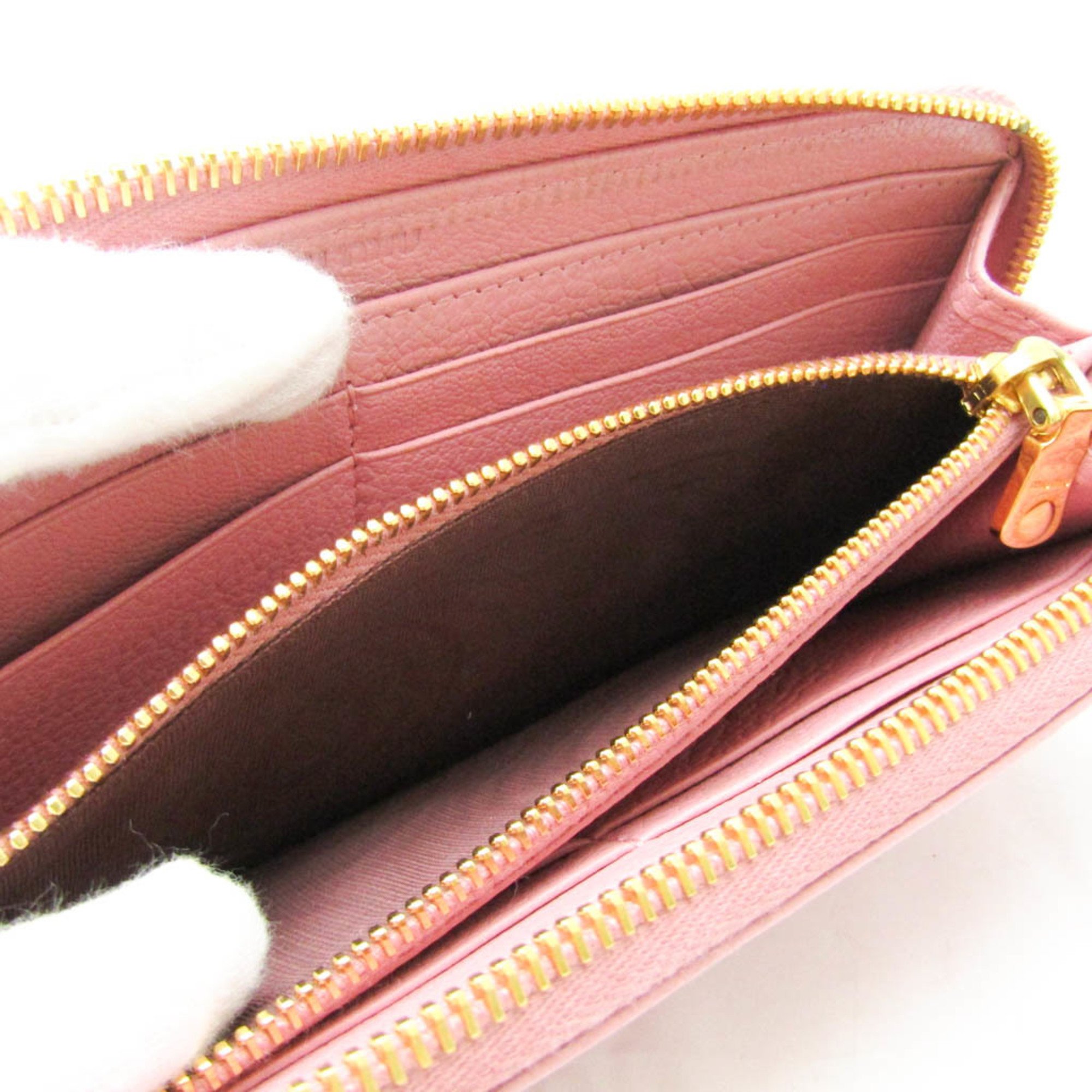 Miu Miu MADRAS 5M1183 Women's Leather Long Wallet (bi-fold) Pink