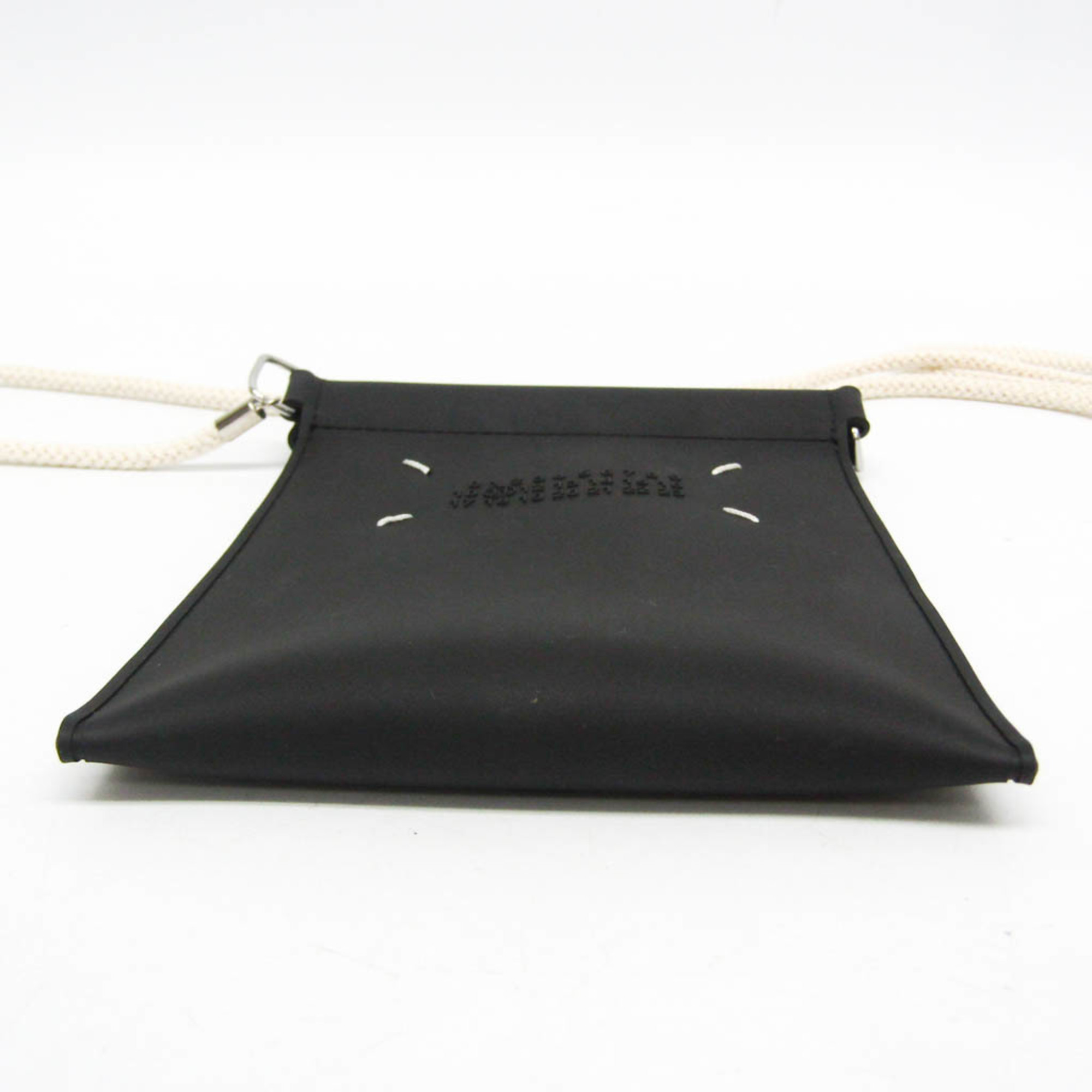 Maison Margiela Mobile Pouch S35UI0538 Women,Men Rubber,Leather Shoulder Bag Black