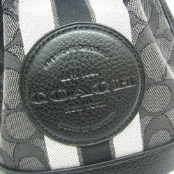 Coach SIGNATURE MINI DEMPSEY BUCKET BAG C8322 Women's Leather,Canvas Shoulder Bag,Tote Bag Black,Gray