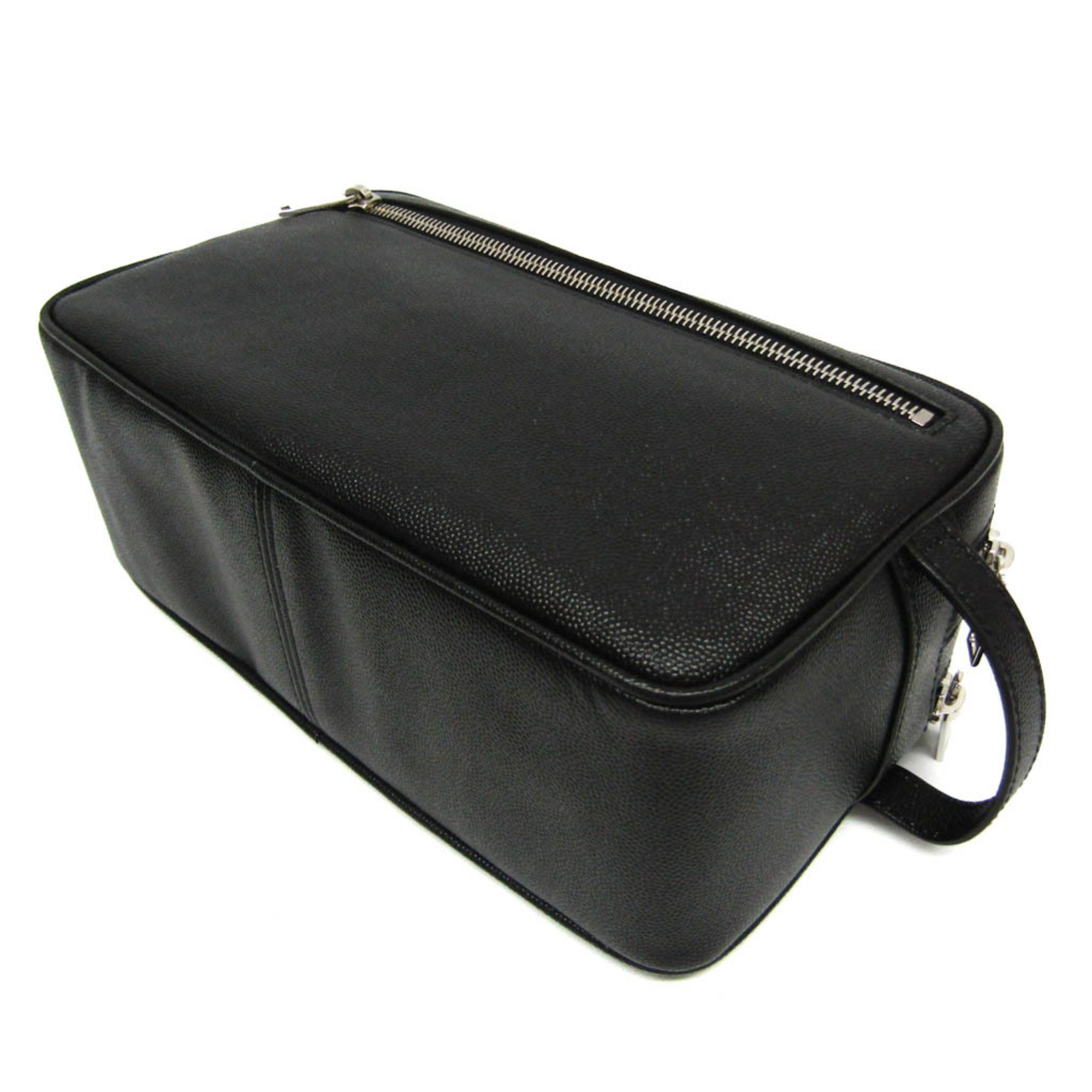 Saint Laurent 617558 Men's Leather Clutch Bag Black