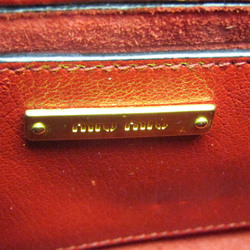 Miu Miu Dahlia 5BD020 Women's Leather Shoulder Bag Red Color
