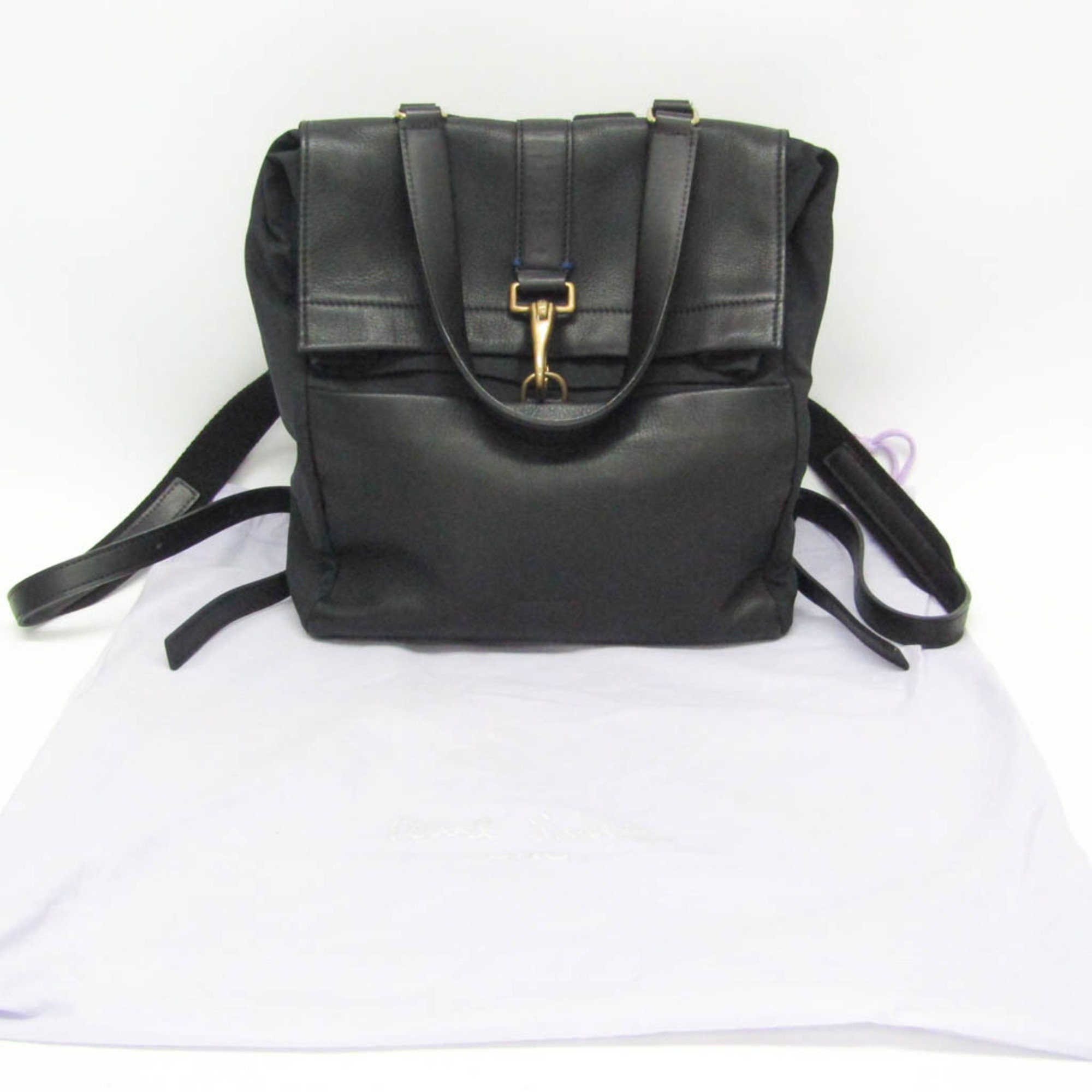 Paul Smith Women's Leather,Nylon Backpack Black