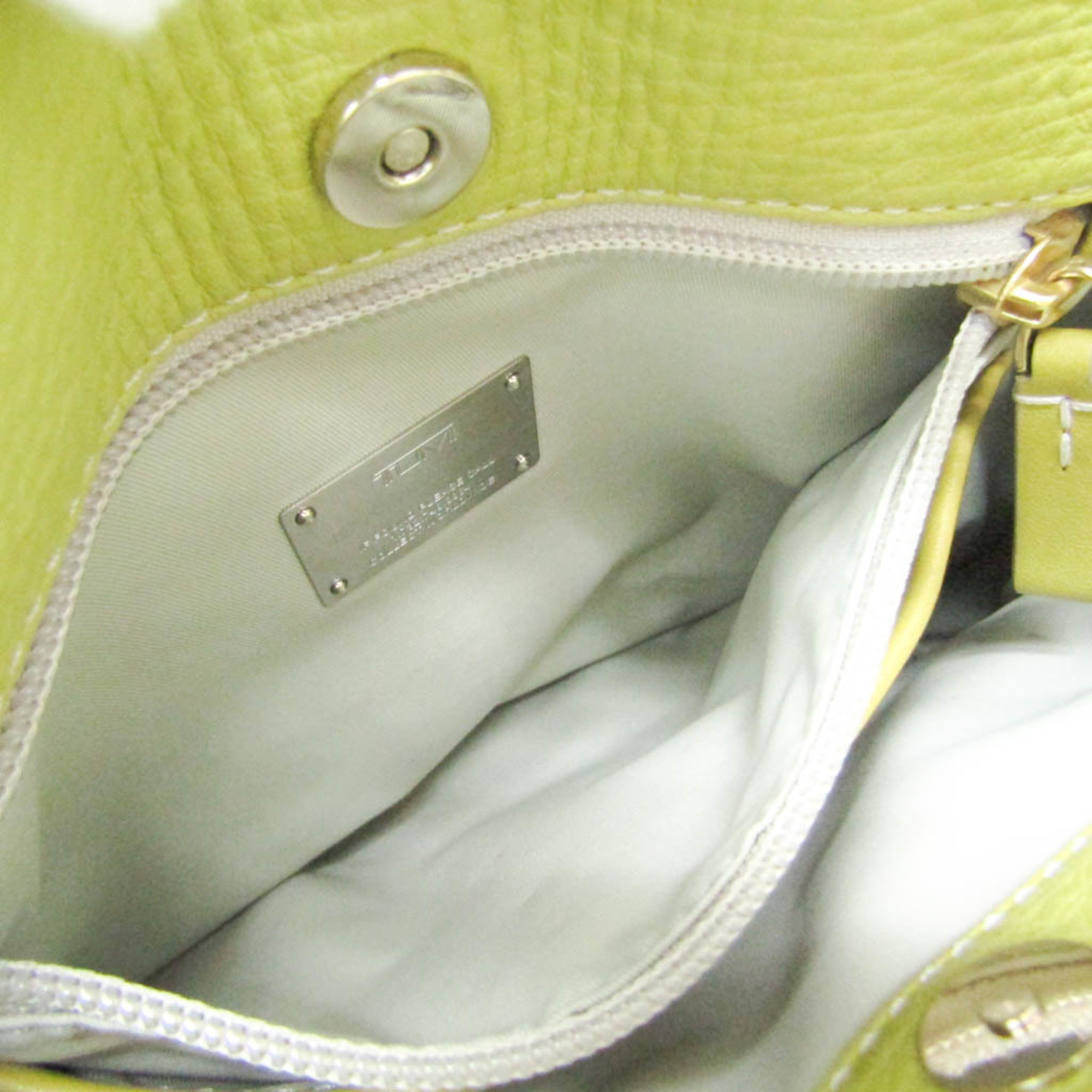 Tumi MINI BUCKET 49701SWP Women's Leather Shoulder Bag,Tote Bag Green,Yellow