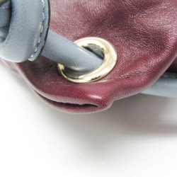 Valentino Garavani KY0B0516NKN Women's Leather Backpack Blue,Bordeaux