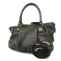 Gucci Handbag Sookie 247902 Leather Black Champagne Women's