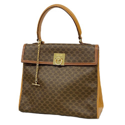 Celine Handbag Macadam Leather Brown Women's