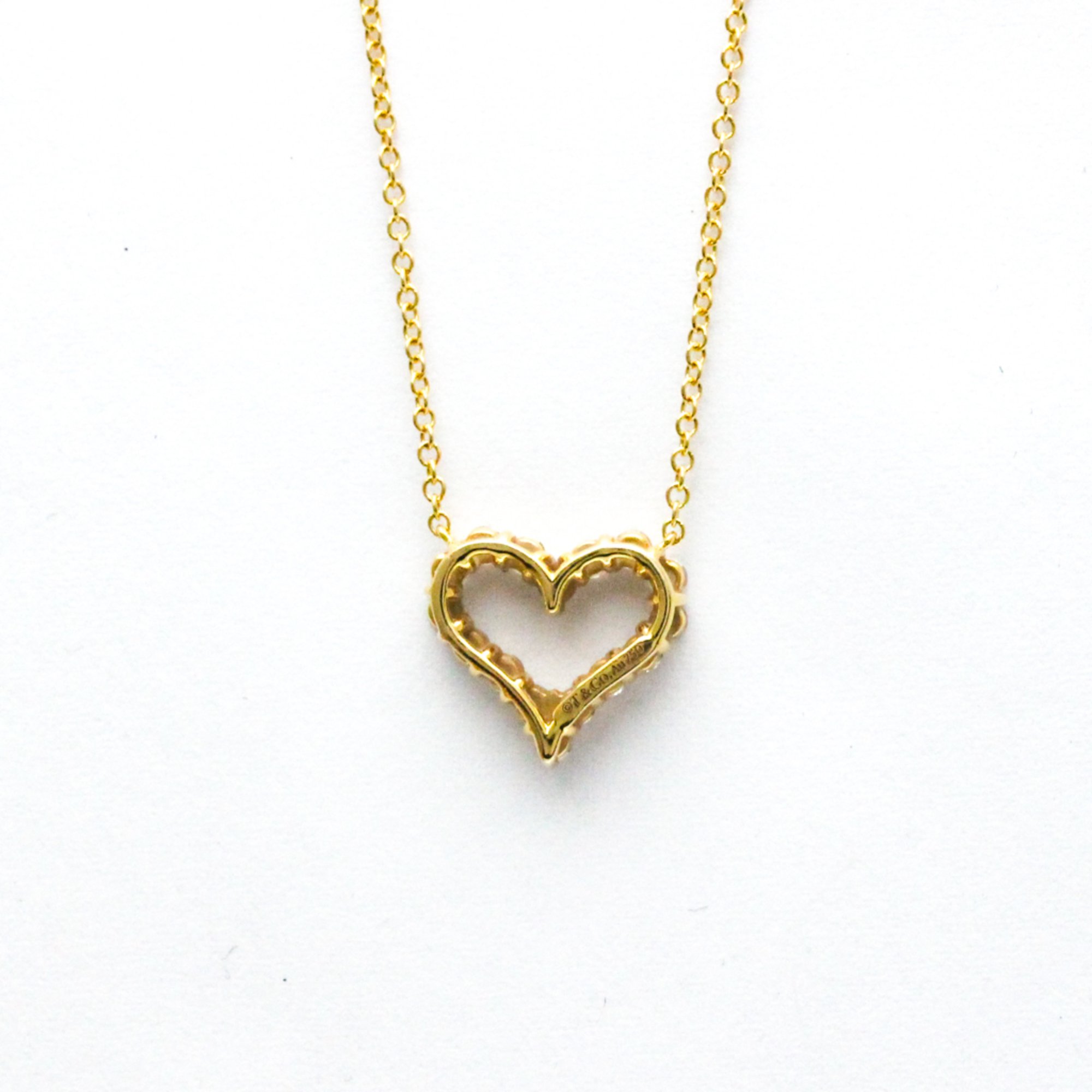 Tiffany Sentimental Heart Necklace Yellow Gold (18K) Diamond Men,Women Fashion Pendant Necklace (Gold)