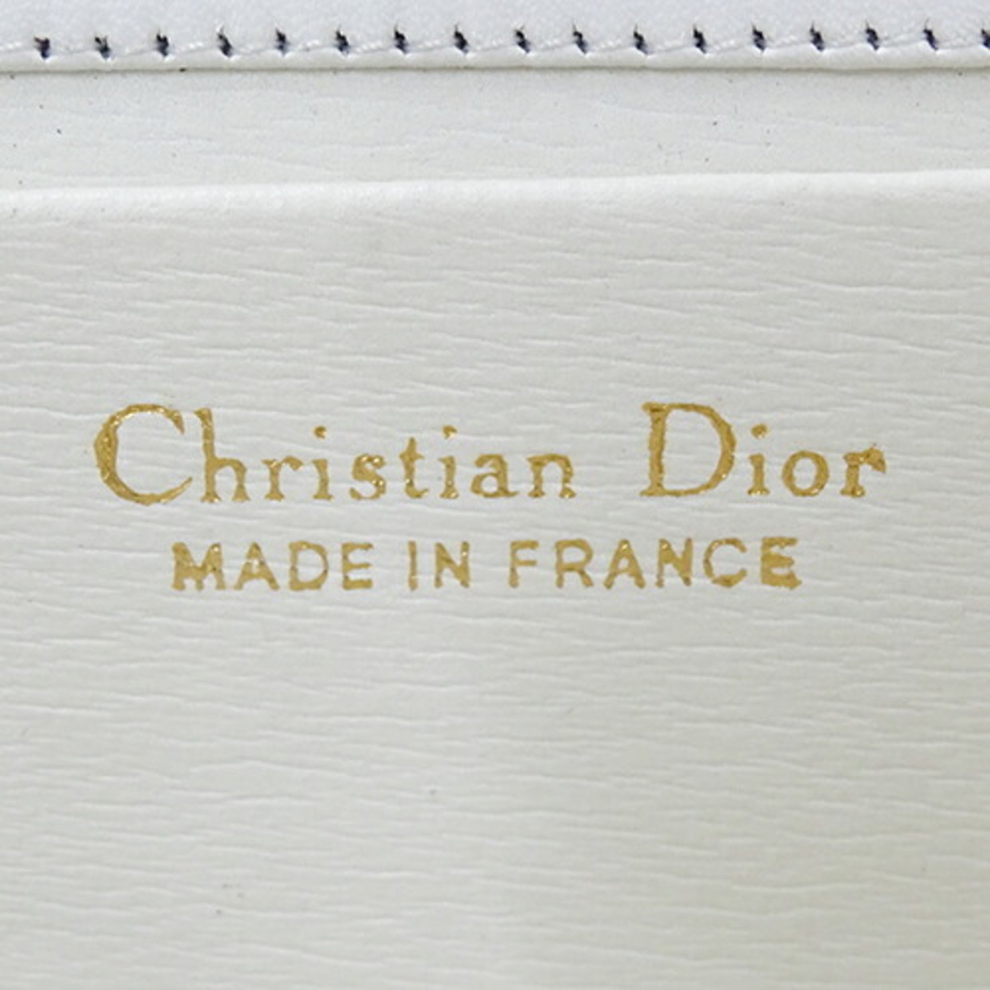 Christian Dior Dior Bag Women's Brand Shoulder Leather White Chain