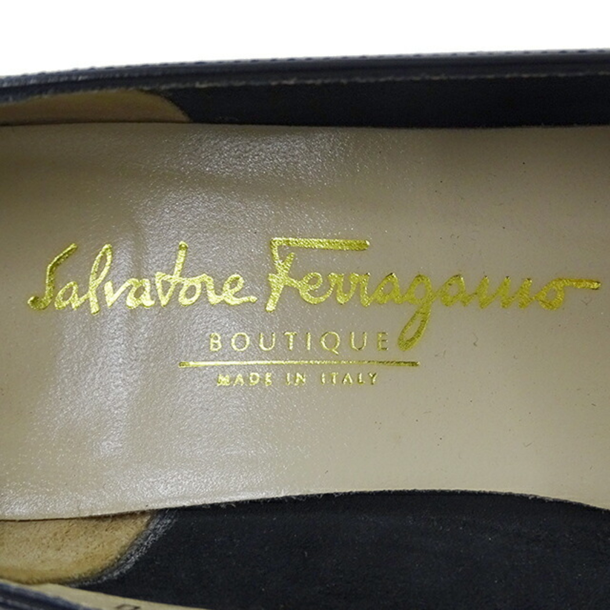 Salvatore Ferragamo Ferragamo Pumps Women's Brand Vara Ribbon Leather Black