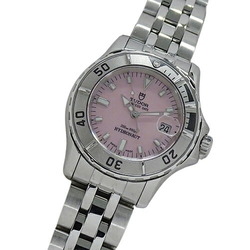 TUDOR Princess Hydronaut 99090 Women's Watch Brand Date Pink Shell Automatic Winding AT Stainless Steel SS Silver Overhauled/Polished