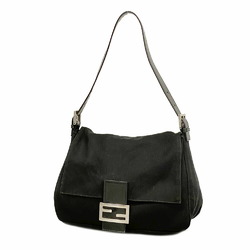Fendi Shoulder Bag Mamma Bucket Nylon Black Women's