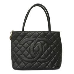 Chanel tote bag reproduction caviar skin black ladies