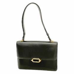 Hermes Shoulder Bag, V Stamp, Box Calf, Black, Women's