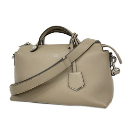 Fendi handbag by the way leather beige ladies
